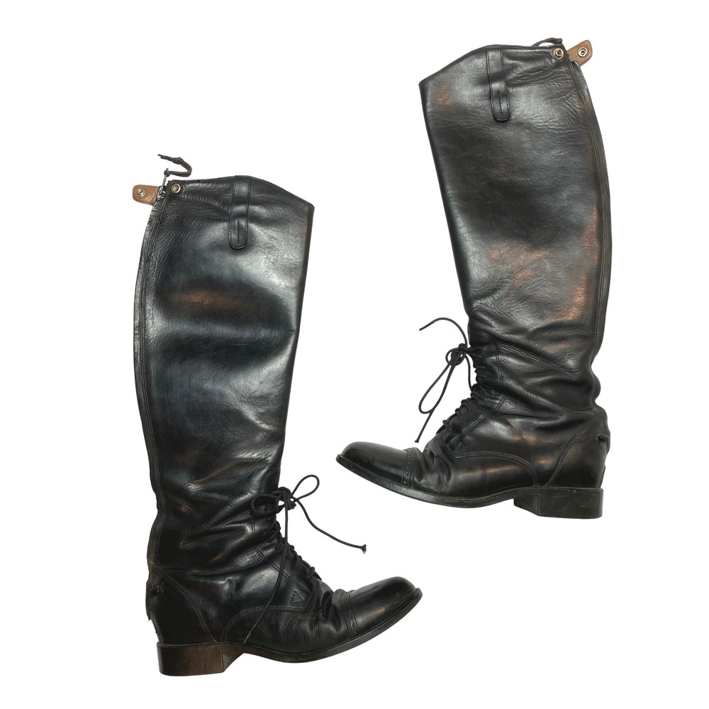 Ariat Heritage Contour Riding Tall Boots Womens 8.5 Black Leather Equestrian
